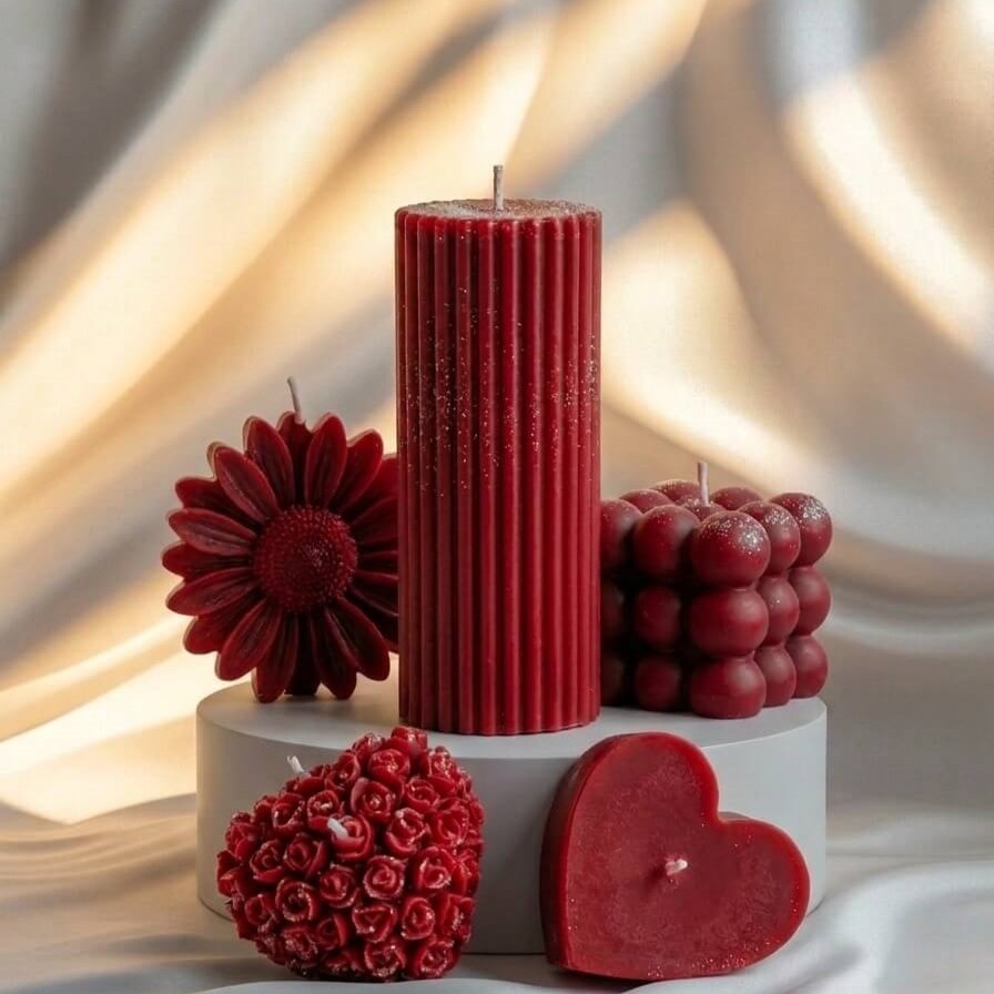 Luxury Red Candle Gift Set
