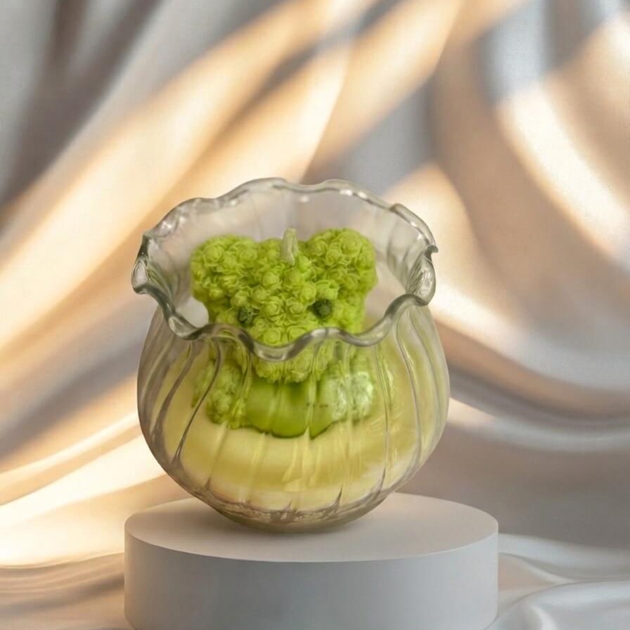 Teddy Bear Glass Jar Candle