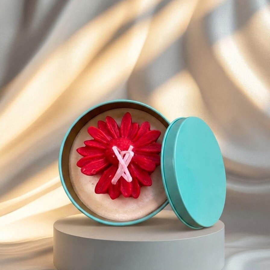 Floral Scented Tin Candle